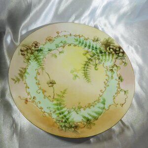 Haviland Tan and Green Plate # 21762